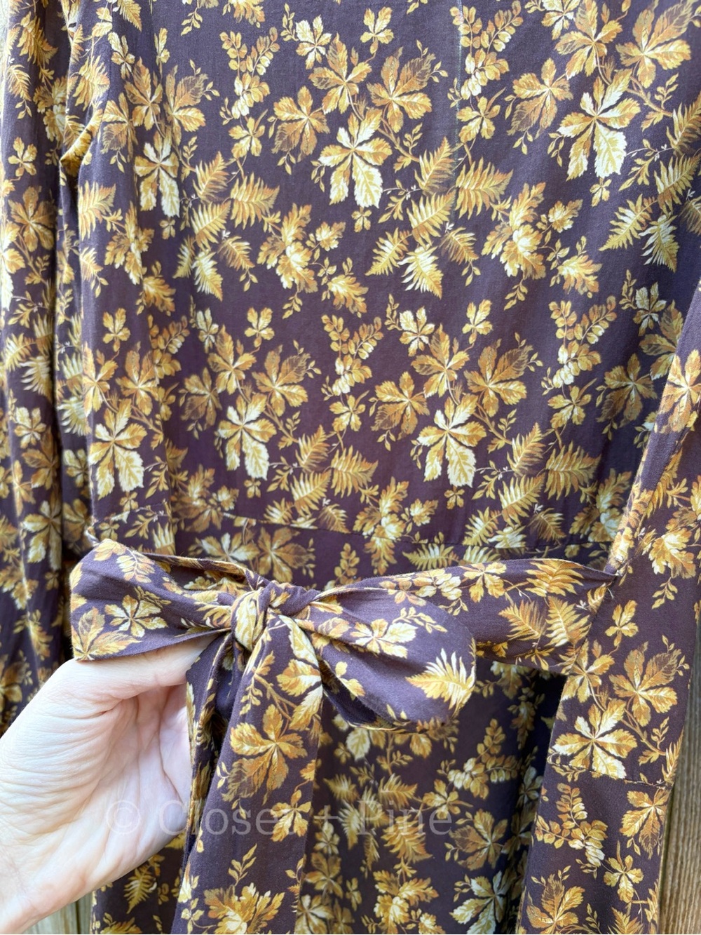Doen Ginetta Dress in Fern Grove Floral Size Medium Midi - Picture 11 of 16